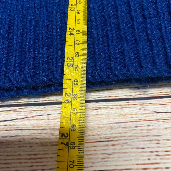 Vintage 80s Handmade Fair Isle Knit Pullover | Women’s Medium | Blue Tones - Picture 7 of 8